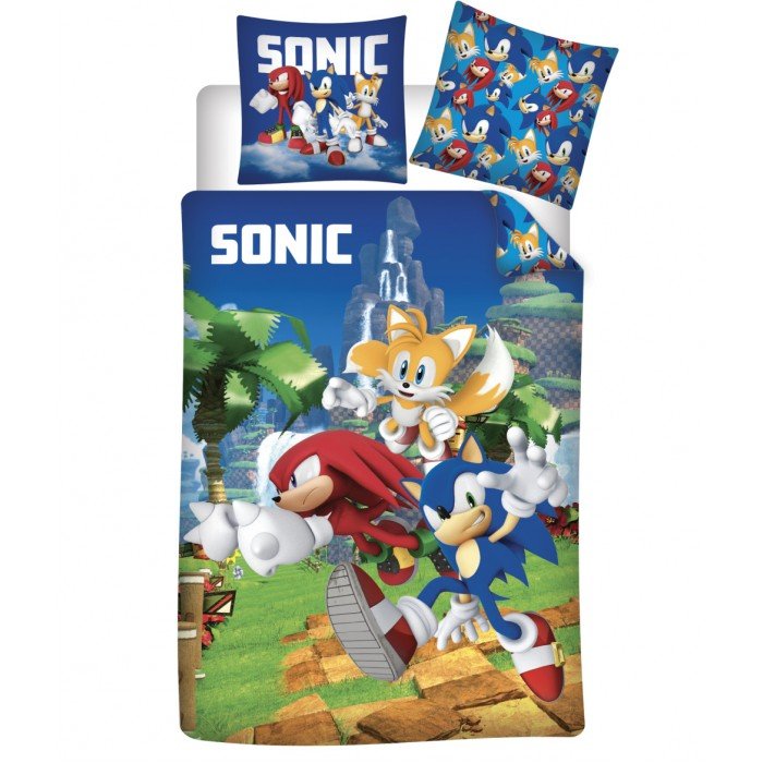 Sonic, a sündisznó Speedy Dreams ágyneműhuzat 140×200cm, 70×90 cm