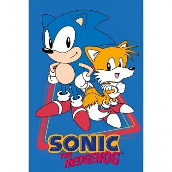 Sonic a sündisznó Tails kéztörlő arctörlő, törölköző 30x50cm Sonic a sündisznó Tails kéztörlő arctörlő, törölköző 30x50cm