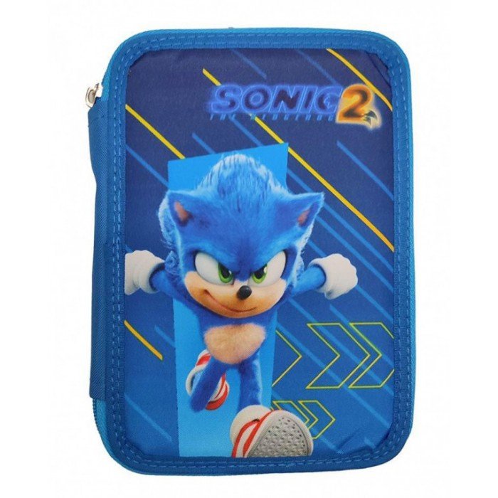 Sonic, a sündisznó tolltartó töltött 2 emeletes