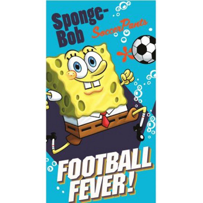 SpongyaBob Football Fever Kéztörlő, arctörlő törölköző 35x65cm