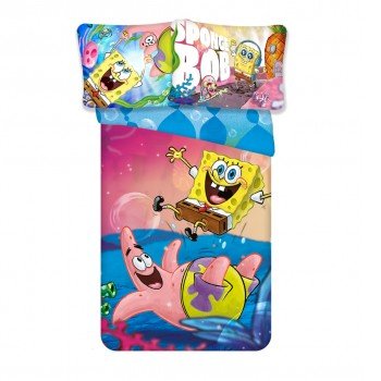 SpongyaBob Fun ágyneműhuzat 135×200cm, 80×80 cm SpongyaBob Fun ágyneműhuzat 135×200cm, 80×80 cm