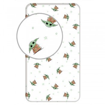 Star Wars Baby Yoda gumis lepedő 90x200 cm Star Wars Baby Yoda gumis lepedő 90x200 cm
