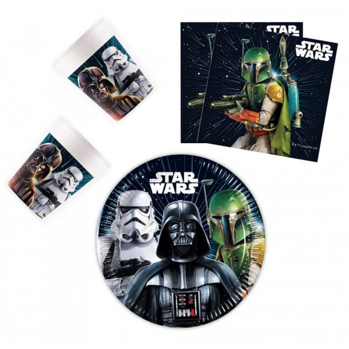 Star Wars Galaxy party szett 36 db-os 20 cm-es tányérral