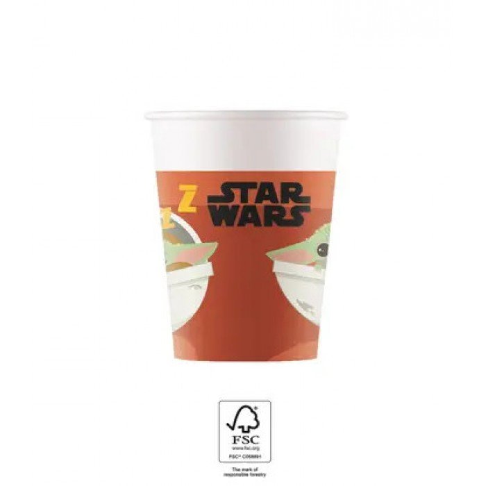 Star Wars Mandalorian papír pohár 8 db-os 200 ml FSC