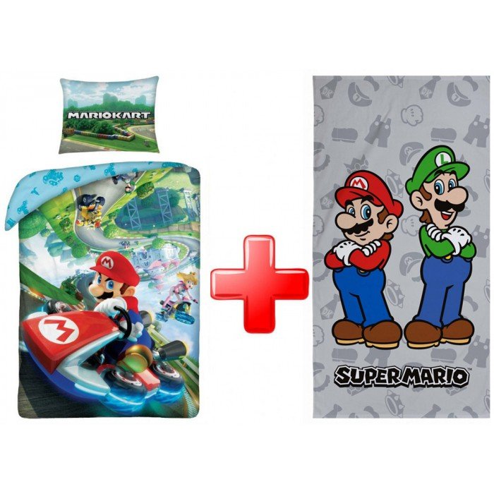 Super Mario ágyneműhuzat és törölköző szett