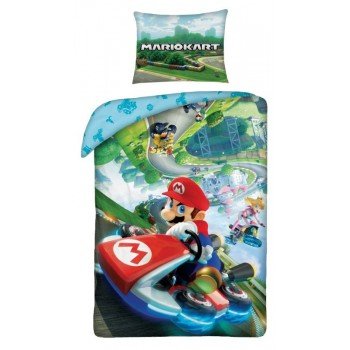 Super Mario ágyneműhuzat Mariokart 140×200cm, 70×90 cm Super Mario ágyneműhuzat Mariokart 140×200cm, 70×90 cm
