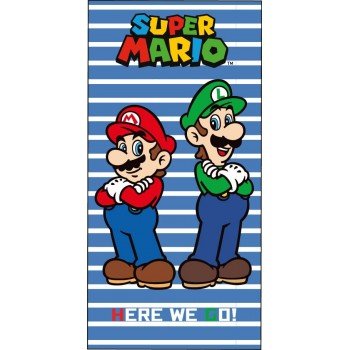 Super Mario Friends fürdőlepedő, strand törölköző 70x140cm Super Mario Friends fürdőlepedő, strand törölköző 70x140cm