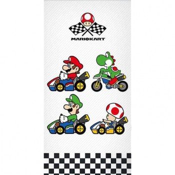 Super Mario Grand Prix fürdőlepedő, strand törölköző 70x140cm Super Mario Grand Prix fürdőlepedő, strand törölköző 70x140cm