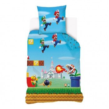 Super Mario Level ágyneműhuzat 140×200cm, 70×90 cm Super Mario Level ágyneműhuzat 140×200cm, 70×90 cm