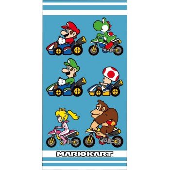 Super Mario Mariokart fürdőlepedő, strand törölköző 70x140cm Super Mario Mariokart fürdőlepedő, strand törölköző 70x140cm