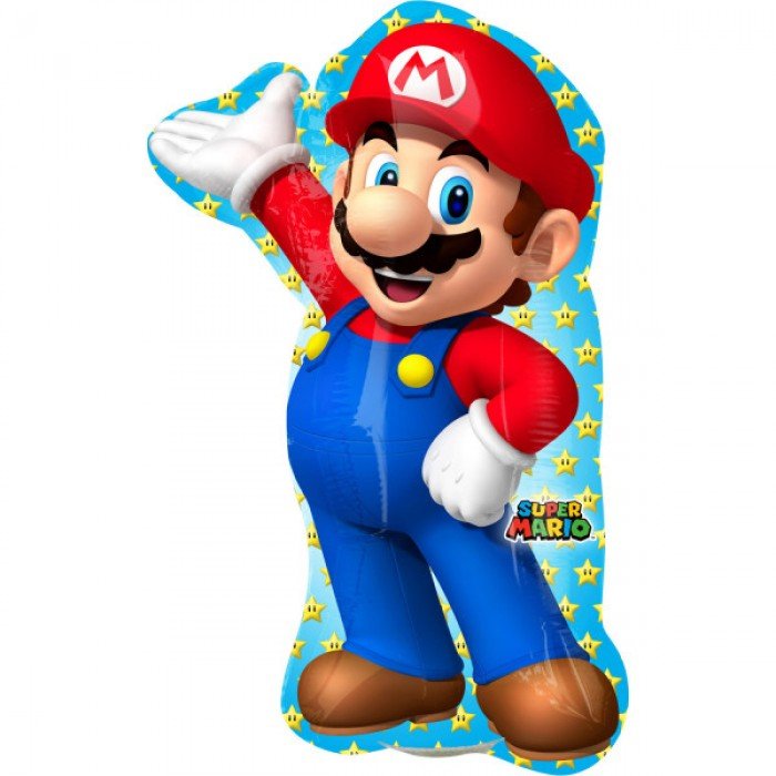 Super Mario Mini fólia lufi 30 cm