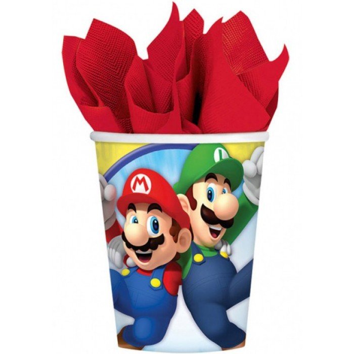 Super Mario papír pohár 8 db-os 250 ml