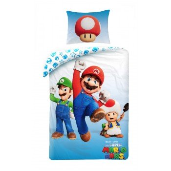 Super Mario Power-Up ágyneműhuzat 140×200cm, 70×90 cm microfibre Super Mario Power-Up ágyneműhuzat 140×200cm, 70×90 cm microfibre