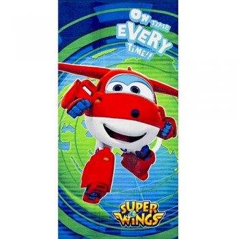 Super Wings On Time fürdőlepedő, strand törölköző 70x140cm Super Wings On Time fürdőlepedő, strand törölköző 70x140cm