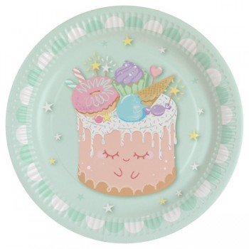 Crazy Cake, Sütemény papírtányér 8 db-os 23 cm Crazy Cake, Sütemény papírtányér 8 db-os 23 cm