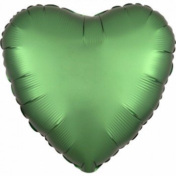 Szatén Emerald szív fólia lufi 43 cm Szatén Emerald szív fólia lufi 43 cm