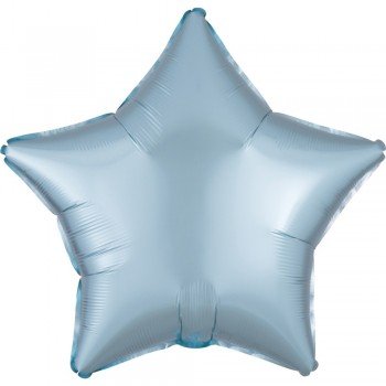 Szatén Pastel Blue csillag fólia lufi 48 cm Szatén Pastel Blue csillag fólia lufi 48 cm