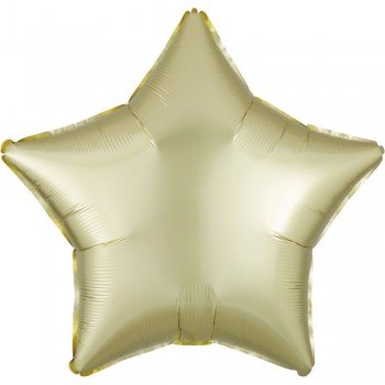 Szatén Pastel Yellow csillag fólia lufi 43 cm Szatén Pastel Yellow csillag fólia lufi 43 cm