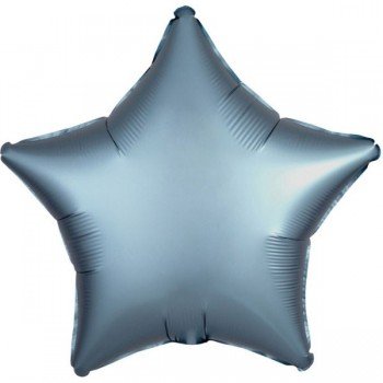 Szatén Steel Blue csillag fólia lufi 43 cm Szatén Steel Blue csillag fólia lufi 43 cm