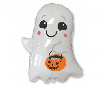 Ghost with Bucket, Szellem fólia lufi 75 cm (WP) Ghost with Bucket, Szellem fólia lufi 75 cm (WP)