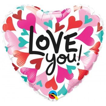 I love You Converging Hearts fólia lufi 46 cm I love You Converging Hearts fólia lufi 46 cm