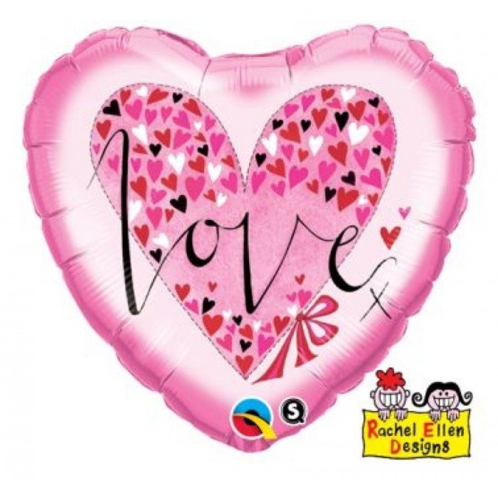 I love You Hearts fólia lufi 46 cm