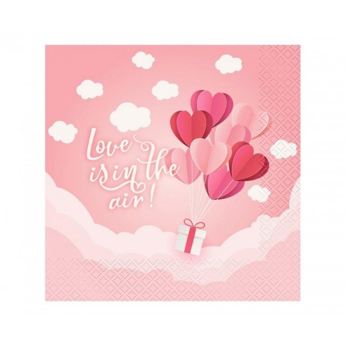 Love Is In The Air Pink szalvéta 20 db-os 33x33 cm