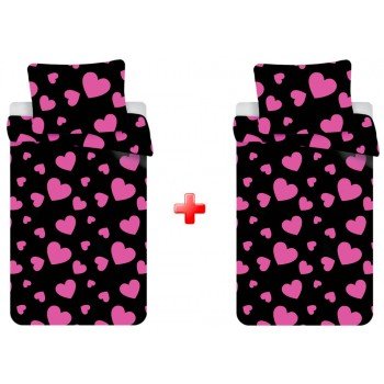 Szerelem Pink Hearts dupla ágyneműhuzat 140×200cm, 70x90 cm Szerelem Pink Hearts dupla ágyneműhuzat 140×200cm, 70x90 cm