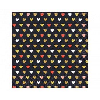 XOXO Black szalvéta 20 db-os 33x33 cm XOXO Black szalvéta 20 db-os 33x33 cm