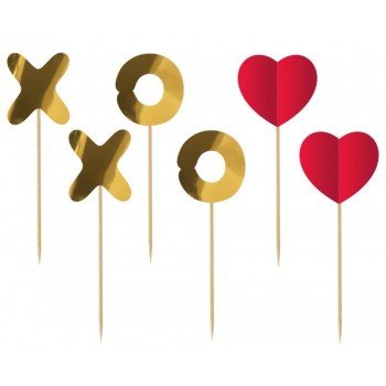 XOXO díszítő pálca 6 db-os XOXO díszítő pálca 6 db-os