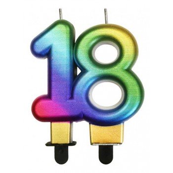 Galaxy, Színes tortagyertya, számgyertya 18-as Galaxy, Színes tortagyertya, számgyertya 18-as