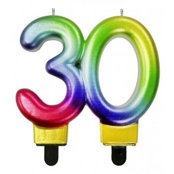 Galaxy, Színes tortagyertya, számgyertya 30-as Galaxy, Színes tortagyertya, számgyertya 30-as