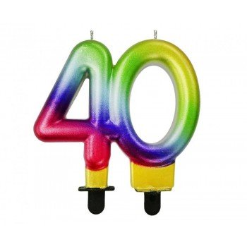 Galaxy, Színes tortagyertya, számgyertya 40-es Galaxy, Színes tortagyertya, számgyertya 40-es