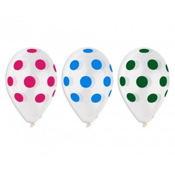 Color Dots, Színes léggömb, lufi 5 db-os 13 inch (33 cm) Color Dots, Színes léggömb, lufi 5 db-os 13 inch (33 cm)