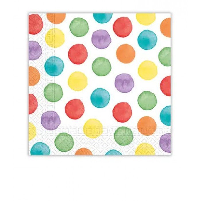 Color Party Dots, Színes szalvéta 20 db-os 33x33 cm