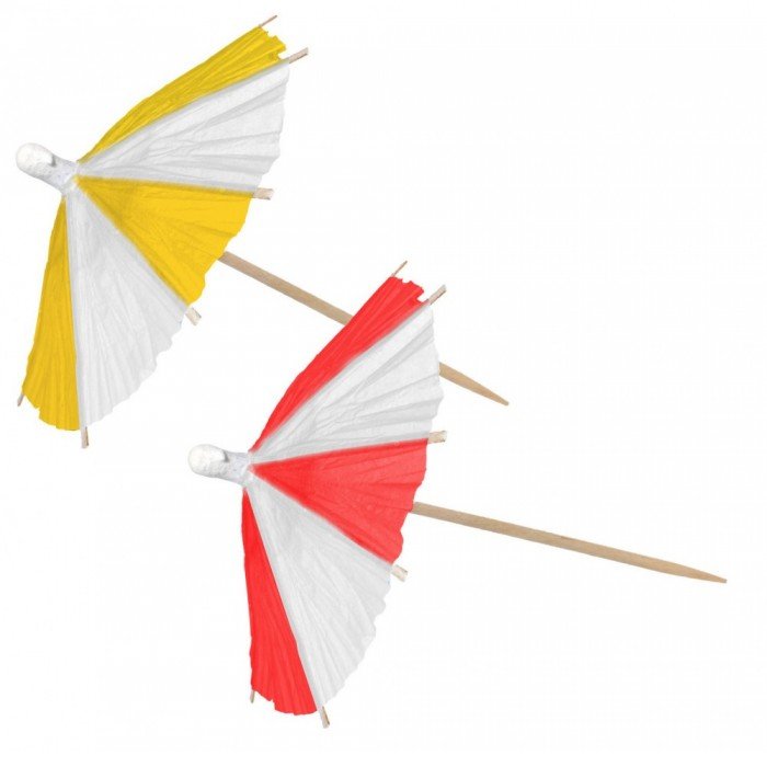 Umbrellas, Esernyő koktél díszítő pálca 10 db-os