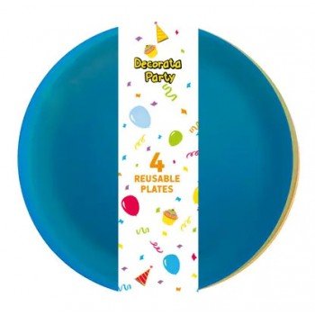 Színes félig átlátszó műanyag tányér 4 db-os Színes félig átlátszó műanyag tányér 4 db-os