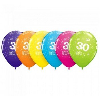 Színes Happy Birthday 30 Pastel Mix léggömb, lufi 6 db-os 11 inch (28cm) Színes Happy Birthday 30 Pastel Mix léggömb, lufi 6 db-os 11 inch (28cm)