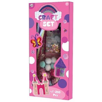 Színes kézműves kreatív szett 200 db-os Színes kézműves kreatív szett 200 db-os