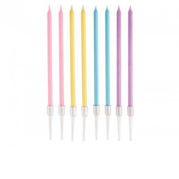 Macaron, Színes tortagyertya, gyertya szett 8 db-os