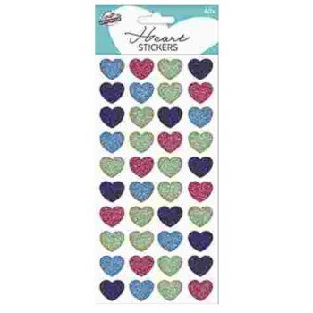 Színes szív hologrammos matrica szett Színes szív hologrammos matrica szett