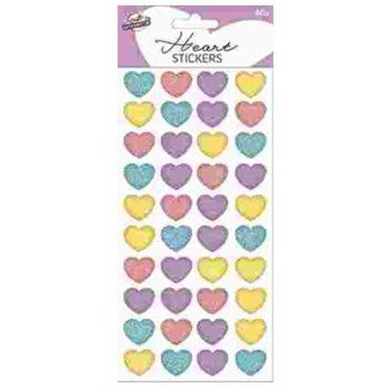 Színes szív hologrammos matrica szett Színes szív hologrammos matrica szett