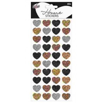 Színes szív hologrammos matrica szett Színes szív hologrammos matrica szett