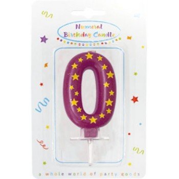 Színes tortagyertya, számgyertya 0-ás Színes tortagyertya, számgyertya 0-ás