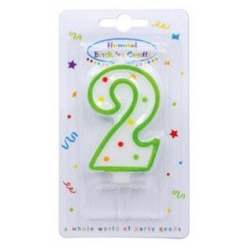 Színes tortagyertya, számgyertya 2-es Színes tortagyertya, számgyertya 2-es