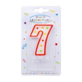 Színes tortagyertya, számgyertya 7-es Színes tortagyertya, számgyertya 7-es