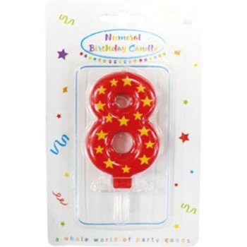 Színes tortagyertya, számgyertya 8-as Színes tortagyertya, számgyertya 8-as