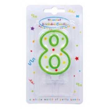 Színes tortagyertya, számgyertya 8-as Színes tortagyertya, számgyertya 8-as