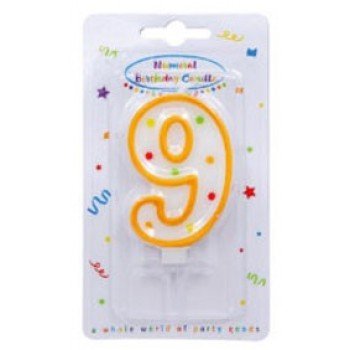Színes tortagyertya, számgyertya 9-es Színes tortagyertya, számgyertya 9-es