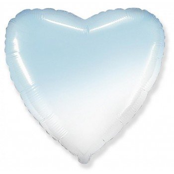 White Blue Heart, Fehér Kék Szív fólia lufi 46 cm (WP) White Blue Heart, Fehér Kék Szív fólia lufi 46 cm (WP)